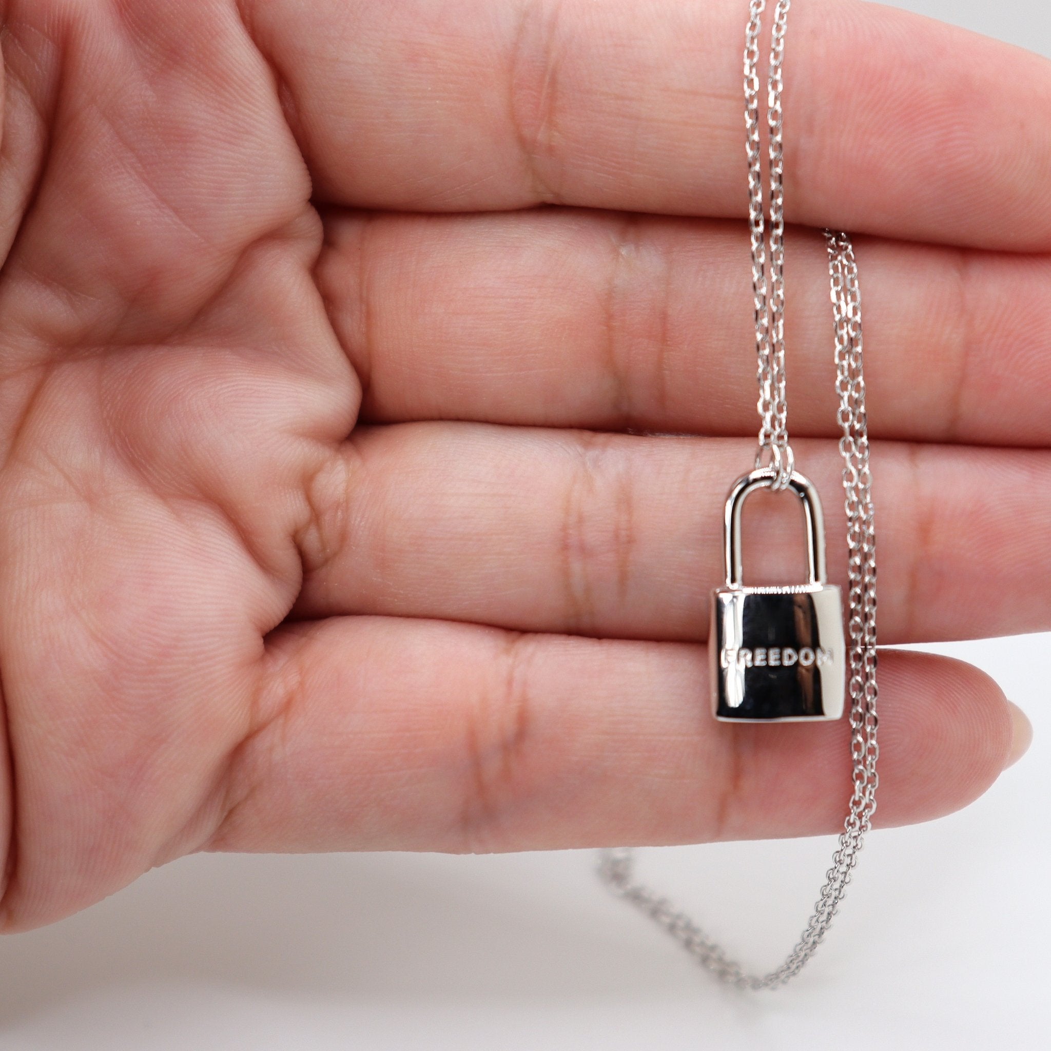 Freedom Mini Lock (925 Sterling Silver) - ORANJONecklace