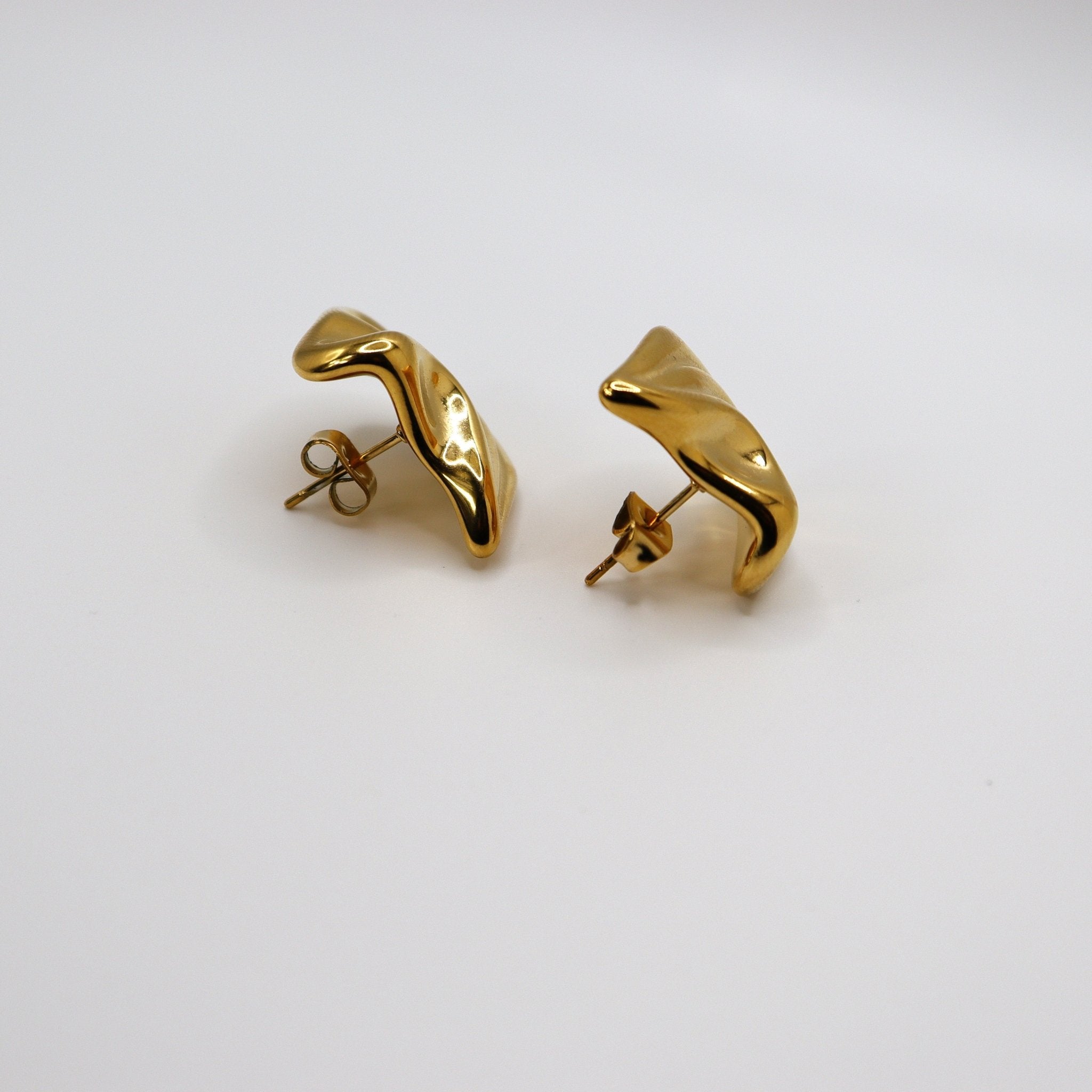 Katy Gold Stud Earrings - ORANJOEarrings