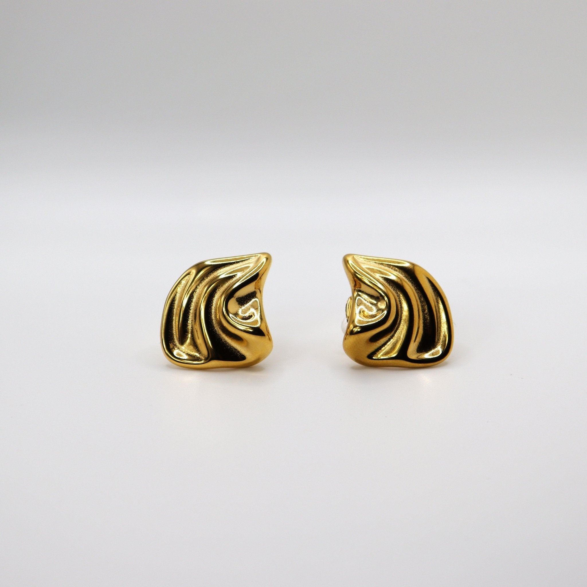 Katy Gold Stud Earrings - ORANJOEarrings