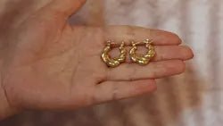 Twist Croissant Mini Hoops - ORANJOEarrings